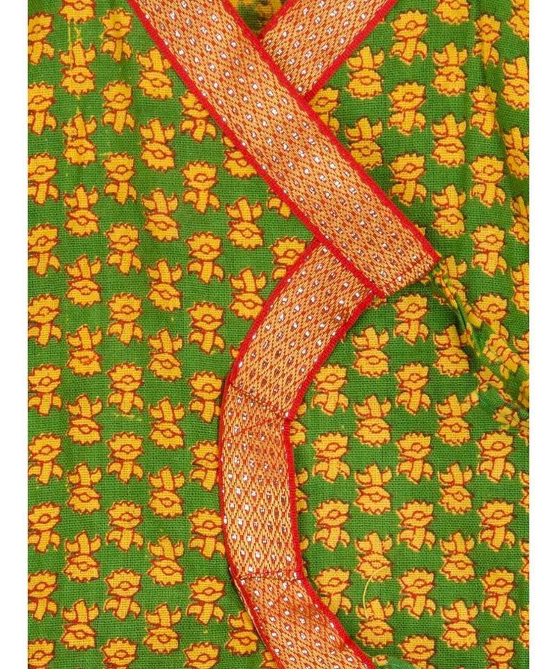 Green Angrakha Kurta Dhoti Krishna Dress