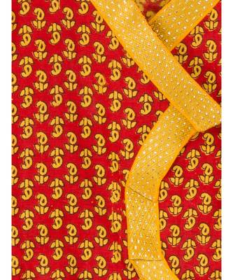 Red Angrakha Kurta Dhoti Krishna Dress 5