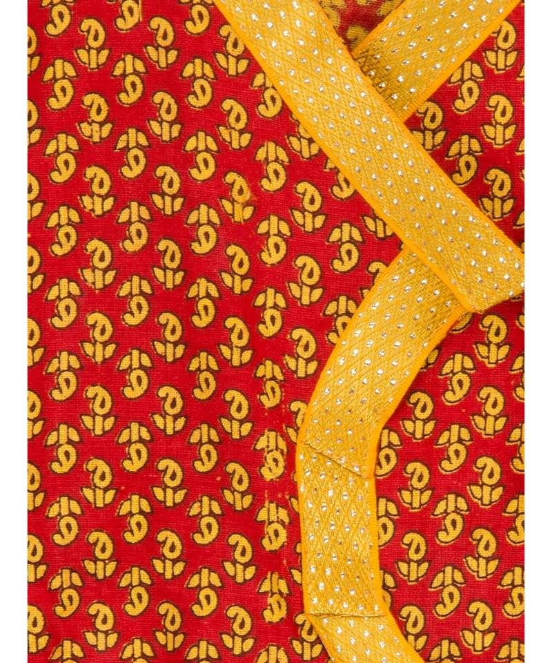 Red Angrakha Kurta Dhoti Krishna Dress