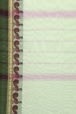 CLASSICATE From The House Of The Chennai Silks Women's Green Chettinad Cotton Saree With Running Blouse 4