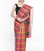 CLASSICATE From The House Of The Chennai Silks Women's Multicolor Silk Cotton Saree With Running Blouse