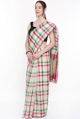CLASSICATE From The House Of The Chennai Silks Women's Multicolor Silk Cotton Saree With Running Blouse 2