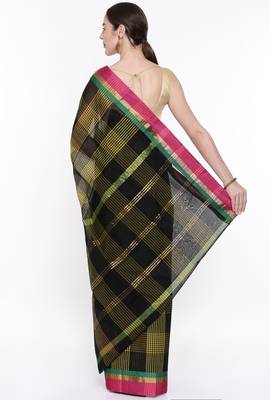 CLASSICATE From The House Of The Chennai Silks Women's Multicolor Silk Cotton Saree With Running Blouse 3