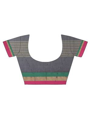 CLASSICATE From The House Of The Chennai Silks Women's Multicolor Silk Cotton Saree With Running Blouse 5