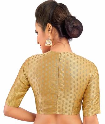 Designer Gold  Banarasi Silk blouse 2