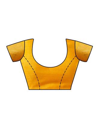 Yellow Woven Art Silk Saree With Blouse 4