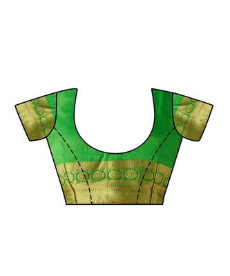 Beige Woven Art Silk Saree With Blouse 4