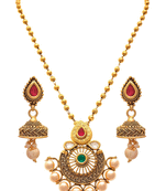 Gold pearl pendants