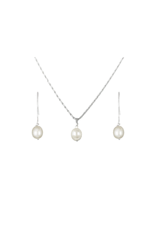 Silver pearl pendants