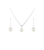 Silver pearl pendants