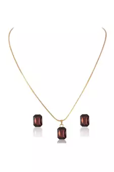 Gold crystal pendants