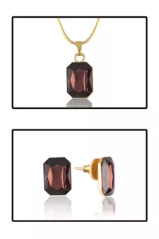 Gold crystal pendants