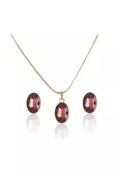 Gold crystal pendants