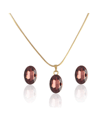 Gold crystal pendants