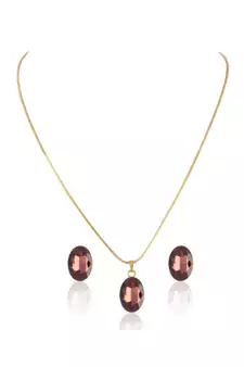 Gold crystal pendants