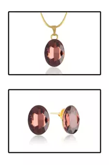 Gold crystal pendants