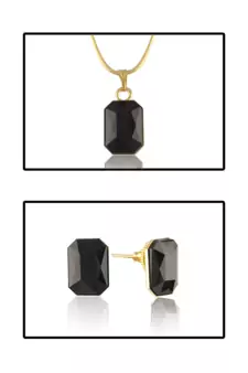 Gold crystal pendants