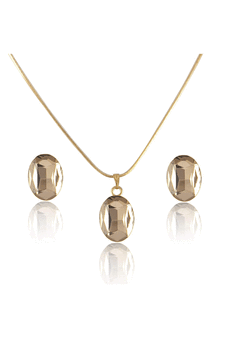 Gold crystal pendants