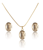 Gold crystal pendants