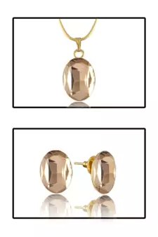 Gold crystal pendants