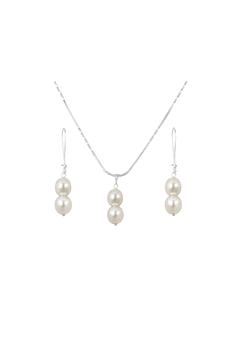 Silver pearl pendants