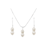 Silver pearl pendants