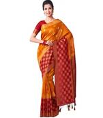 Gold Woven Art Silk Saree With Blouse