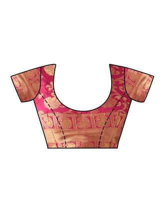 Mustard Woven Art Silk Saree With Blouse 4