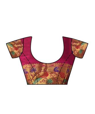 Mustard Woven Art Silk Saree With Blouse 4