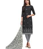 Black Embroidered Cotton Salwar