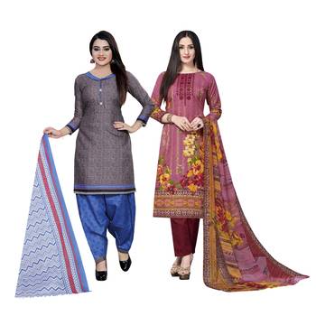 Grey floral print cotton salwar 1