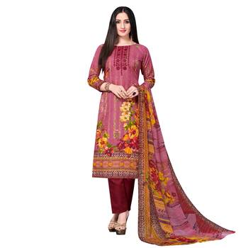 Grey floral print cotton salwar 4