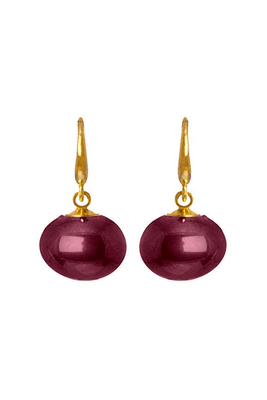 Pink pearl danglers-drops 1
