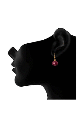 Pink pearl danglers-drops 2