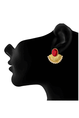Red crystal chandbali 2