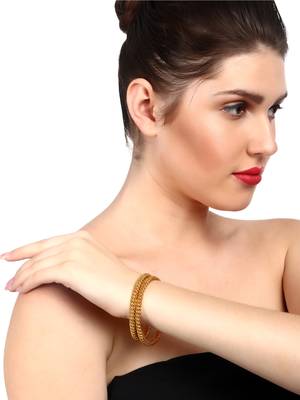 Gold Cubic Zirconia Bangles And Bracelets 4