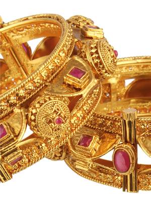 Gold Cubic Zirconia Bangles And Bracelets 2
