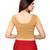 Women's Beige Cotton Stretchable Readymade Blouse