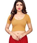 Women'S Beige Cotton Stretchable Readymade Blouse