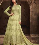 Light Green Heavy Vaishnavi Net Anarkali Suit
