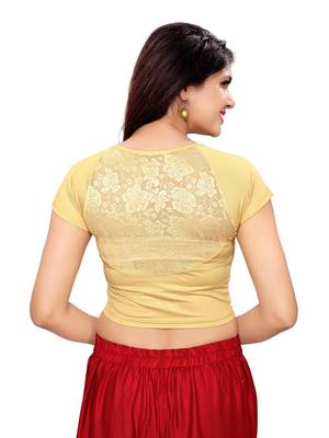 Women's Golden Shimmer Stretchable Readymade Blouse 4