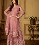 Dark Pink Designer Embroidered Anarkali Suit