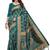 Green Printed Art Silk Saree With Blouse