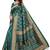 Green Printed Art Silk Saree With Blouse