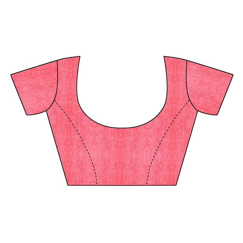 Cream Printed Art Silk Saree With Blouse