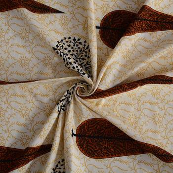 Cotton TC120 Hand Block Printed Ethnic Motif Single Bedsheet with One Pillow Cover 4
