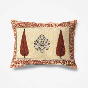Cotton TC120 Hand Block Printed Ethnic Motif Single Bedsheet with One Pillow Cover 5
