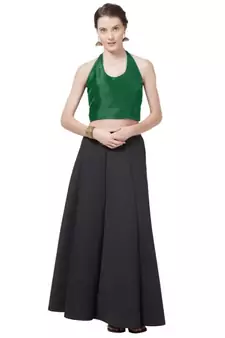 Green Woven Design blouse