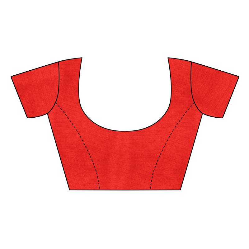 Cream Printed Art Silk Saree With Blouse