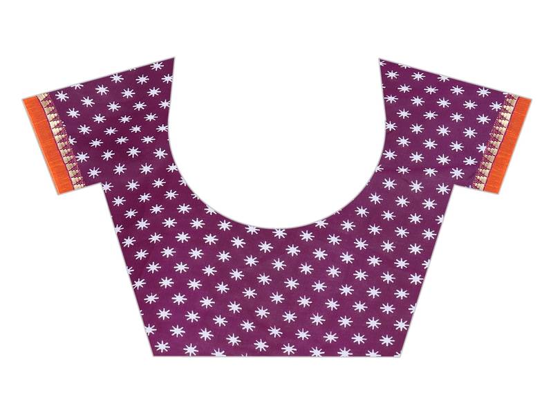 multicolor printed Georgette saree with blouse